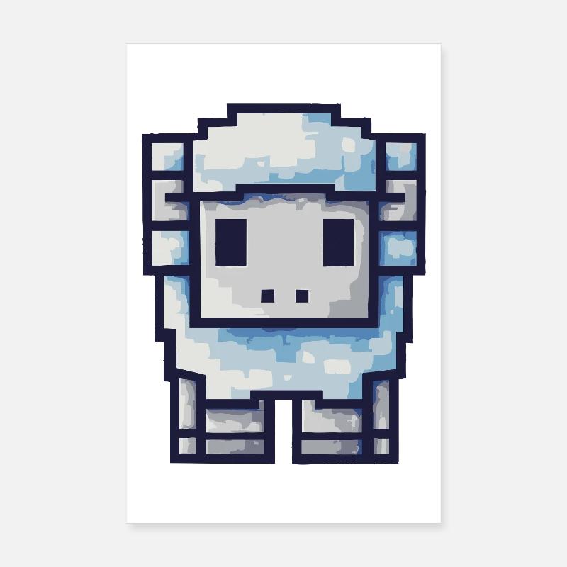 Pixel Schaf – Süßes Retro Design Poster 20x30 cm