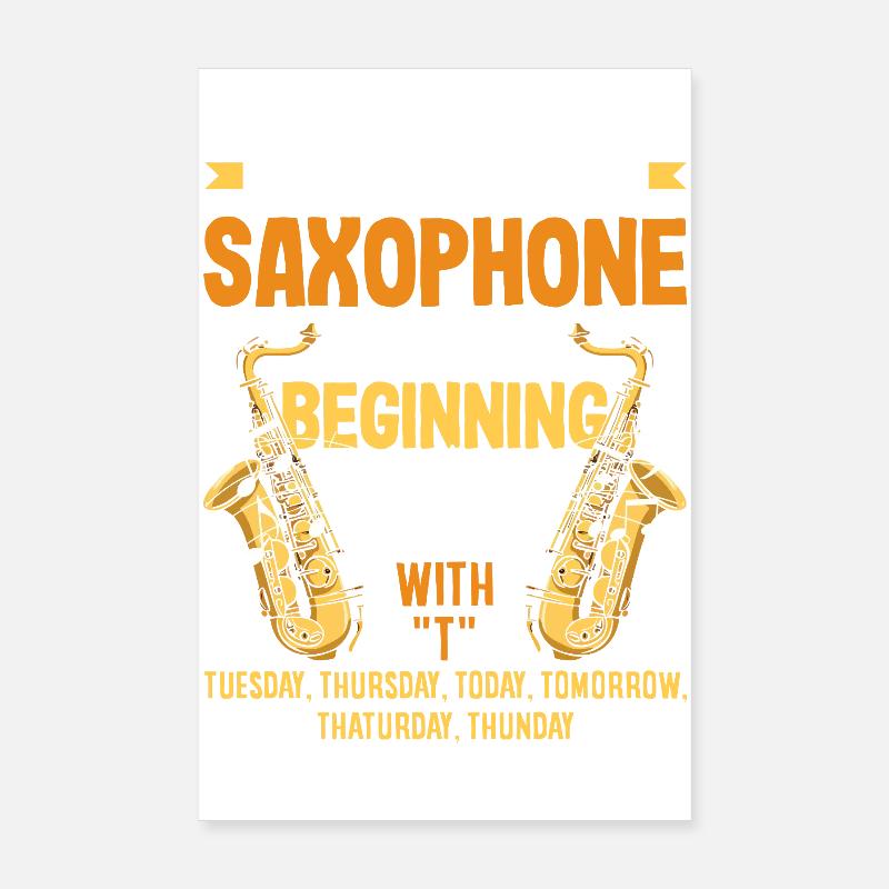 Saxofon Poster 20x30 cm