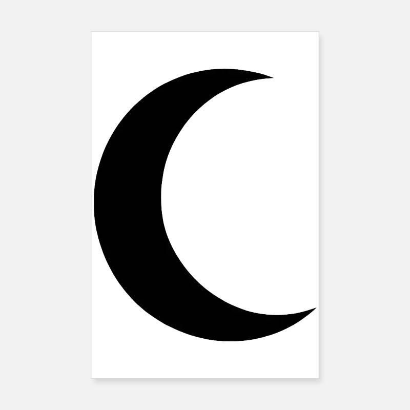 Minimalisme de la silhouette lunaire Poster 20 x 30 cm