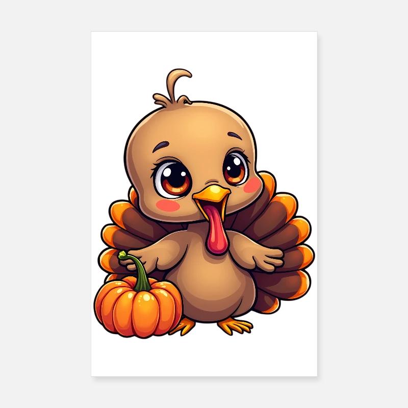 Bébé dinde de Thanksgiving Poster 20 x 30 cm