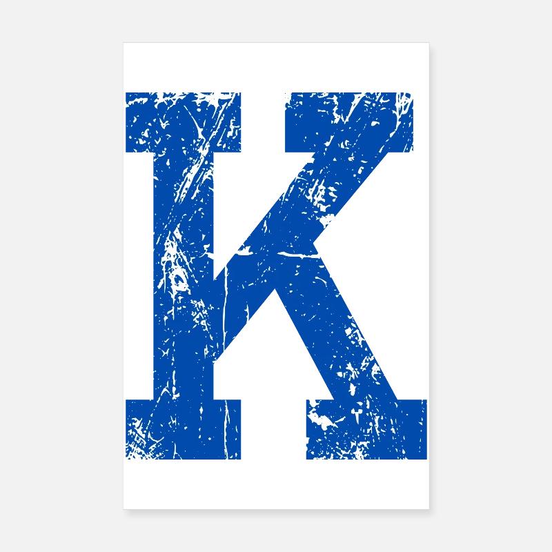 Retro Sport Letter k Poster 8" x 12" (20x30 cm)