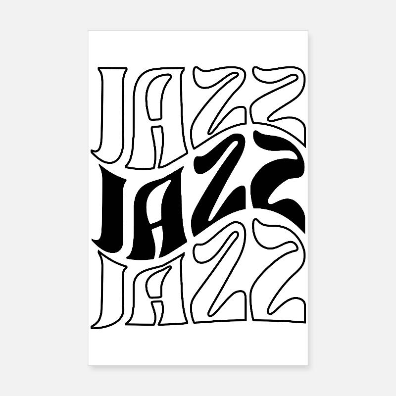 Conception audacieuse du logo de la musique jazz Poster 20 x 30 cm