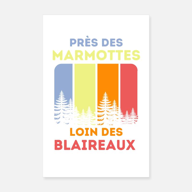 Murmeltiere in der Nähe, Dachse weit weg Poster 20x30 cm