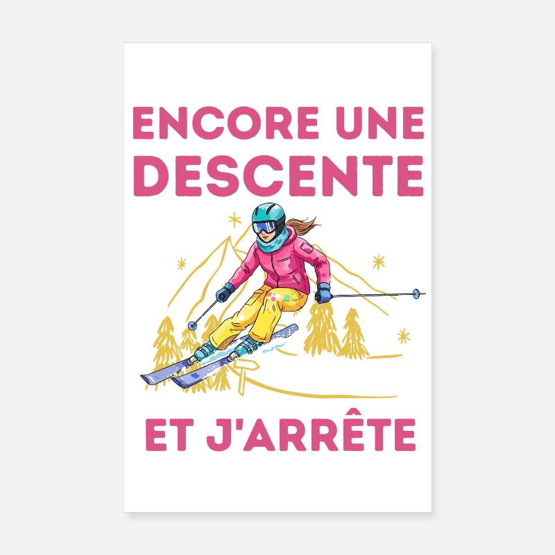 Ski descent: and I stop Poster 8" x 12" (20x30 cm)