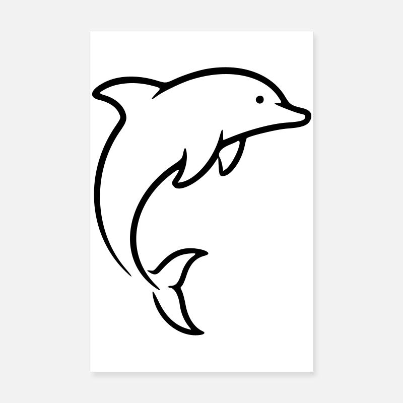 dolphin Poster 8" x 12" (20x30 cm)