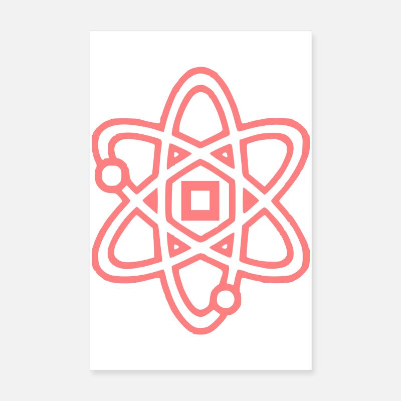 Atom Symbol Physics Core Poster 8" x 12" (20x30 cm)
