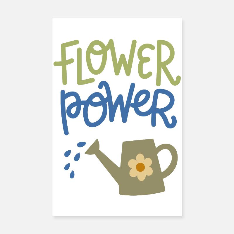 Conception d’arrosoirs de jardinage mignons Flower Power Poster 20 x 30 cm