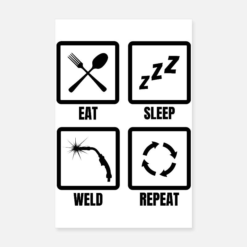 Routine de soudeur Poster 20 x 30 cm