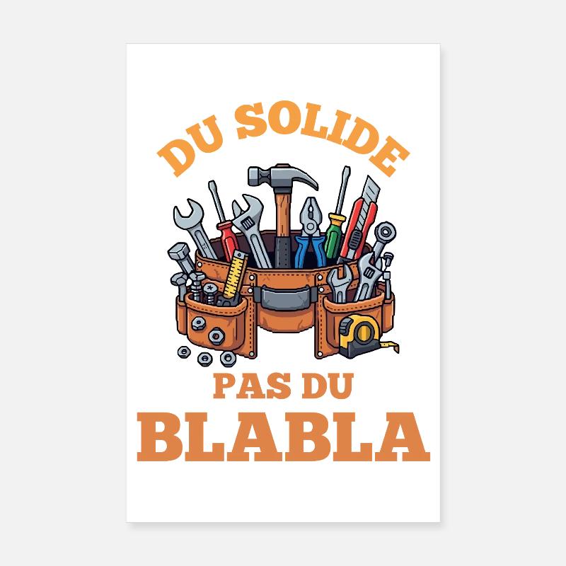 Outils Solides Pas de Bla Bla Poster 20 x 30 cm