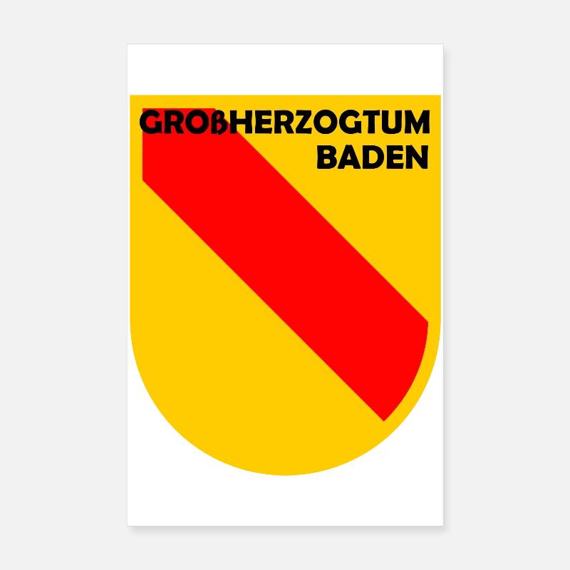 Heraldik Schild Baden Emblem Poster 20x30 cm