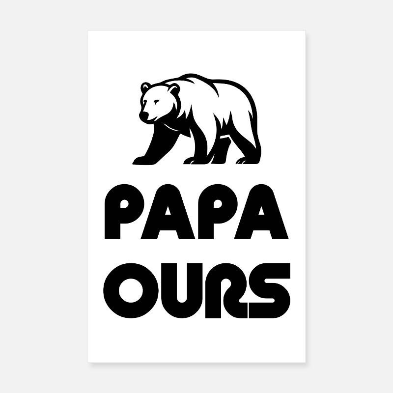 Papa Ours  Poster 20 x 30 cm