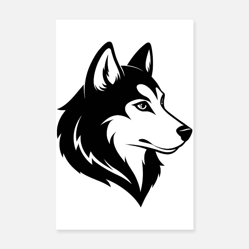 Husky Poster 8" x 12" (20x30 cm)