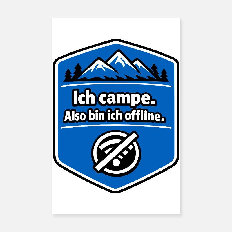 Camping - ich bin offline Poster 20x30 cm