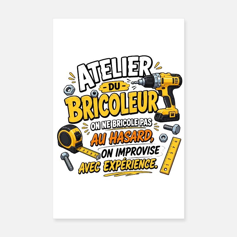Bricoleur au Hasard avec Expérience Poster 20 x 30 cm