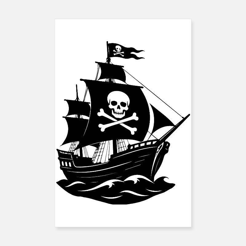 Bateau pirate Poster 20 x 30 cm