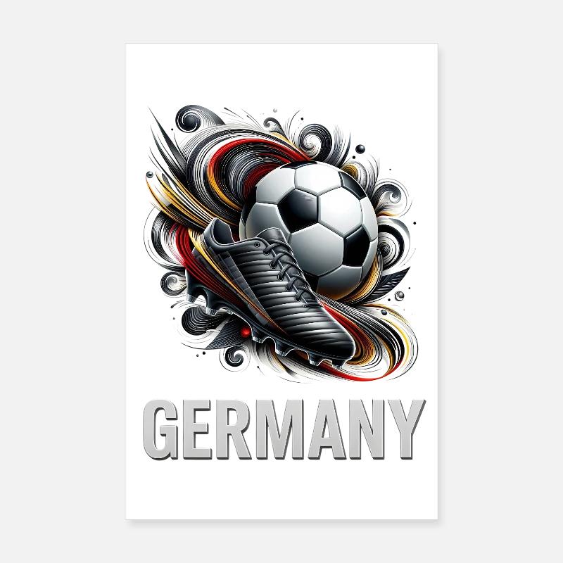 Germany Football Dynamics Poster 8" x 12" (20x30 cm)