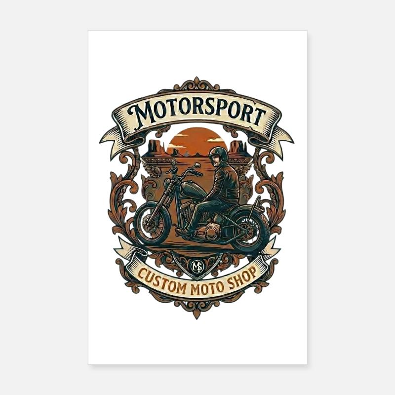 biker Poster 8" x 12" (20x30 cm)