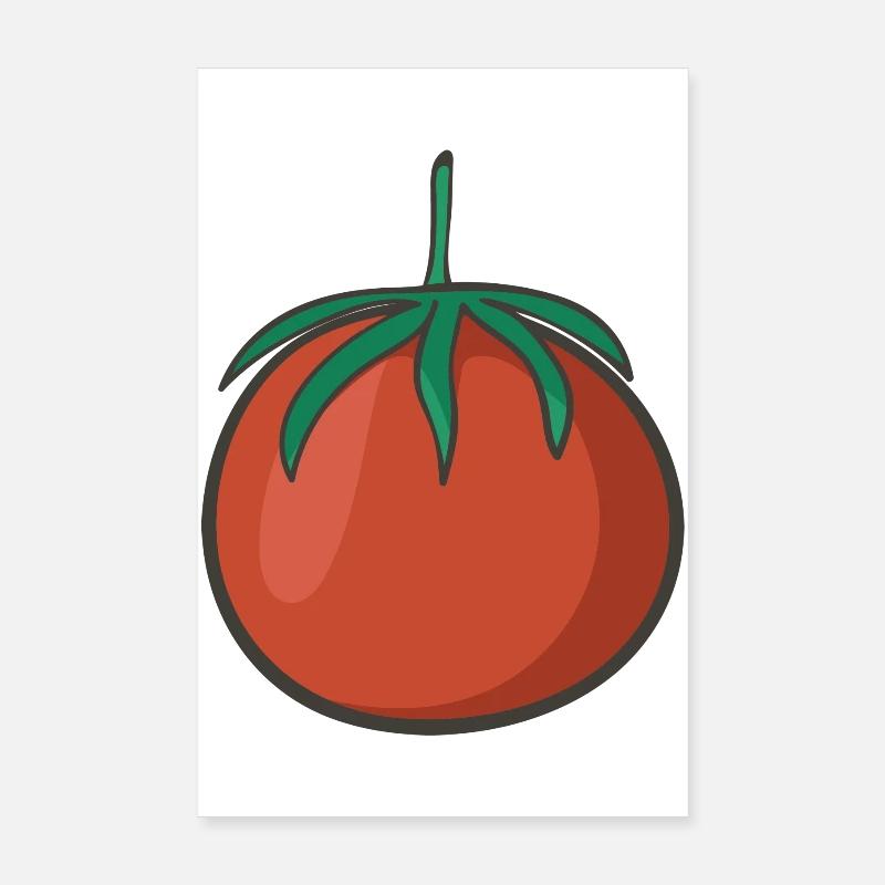 Tomate - Poster 20 x 30 cm - blanc