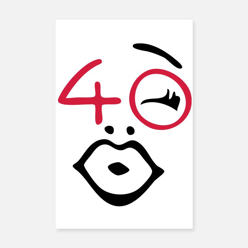 Wow, enfin, 40! Poster 20 x 30 cm