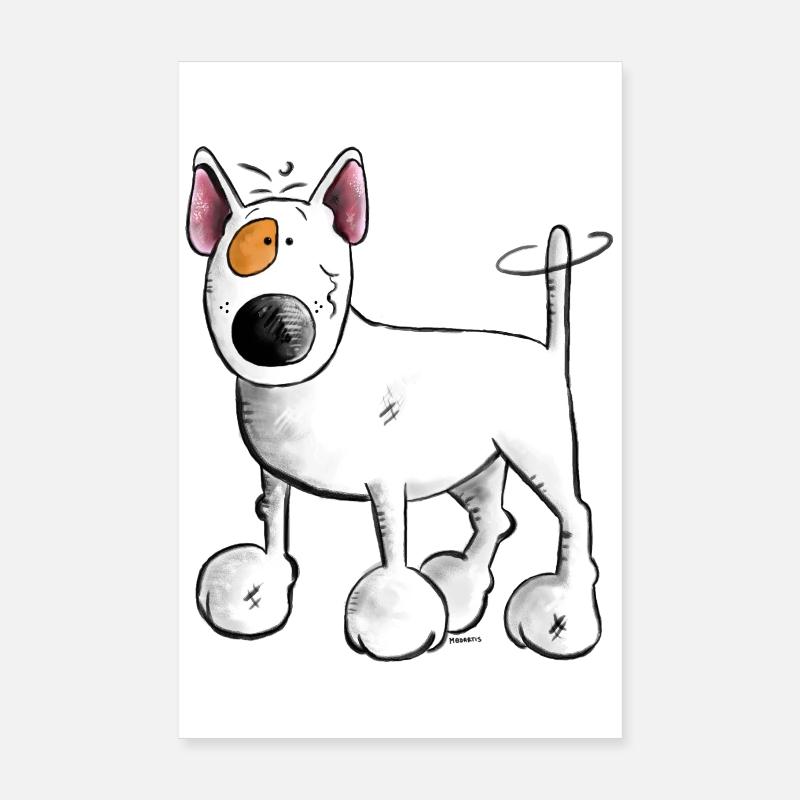 Drôle Bull-Terrier - Chien - Comique Poster 20 x 30 cm
