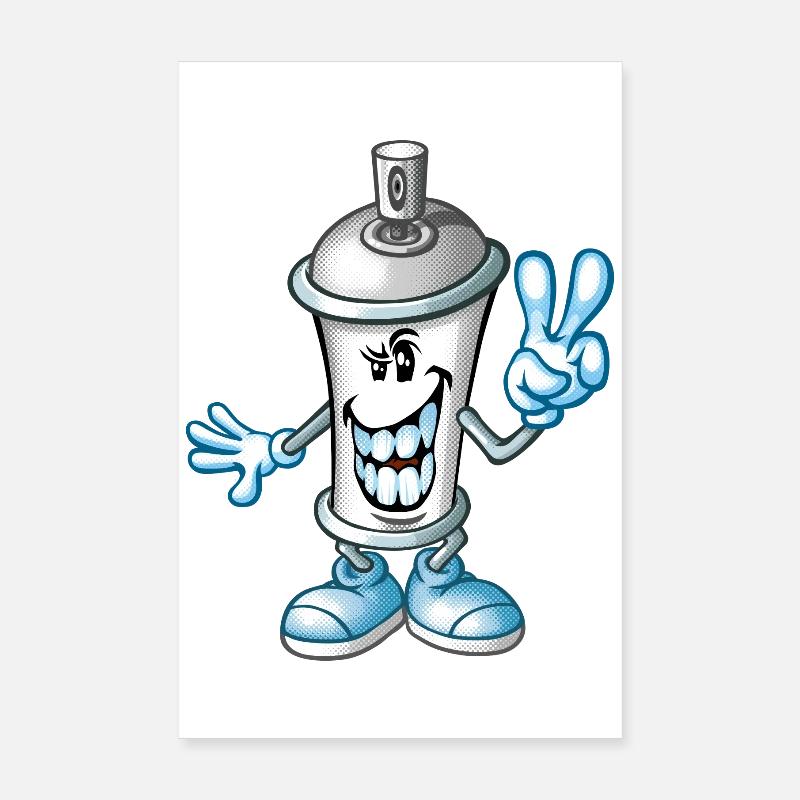 Bombe de peinture cartoon Poster 20 x 30 cm
