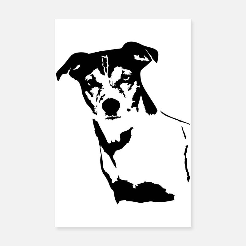 Jack Russell Terrier Kopf Poster 20x30 cm