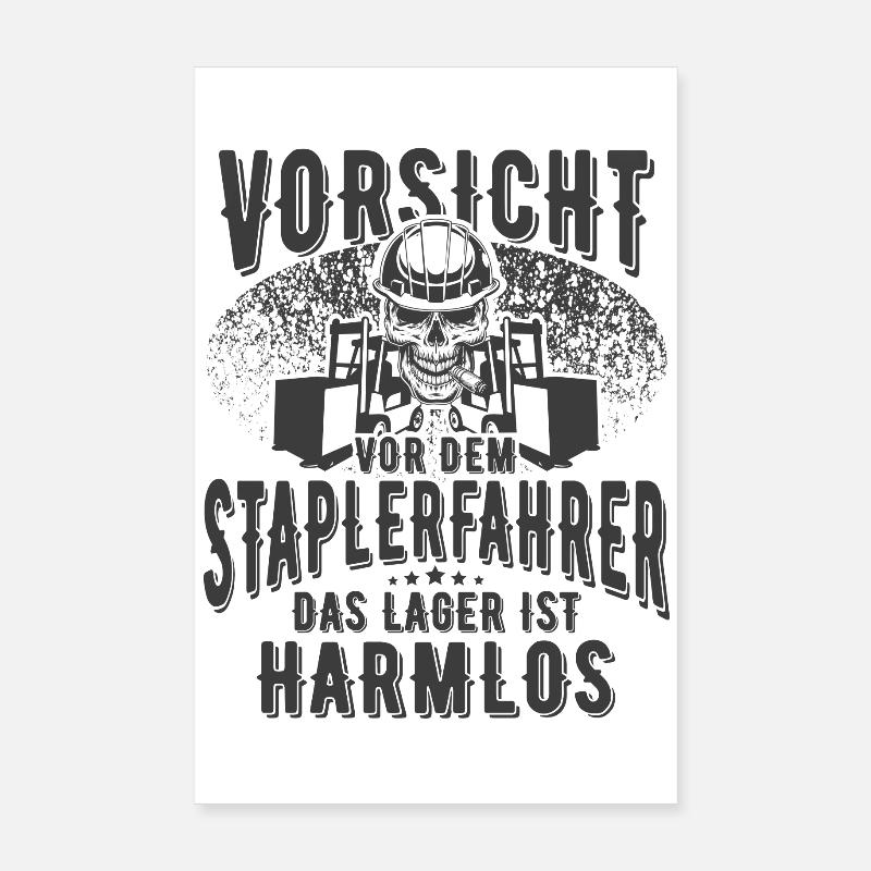 Staplerfahrer Poster 20x30 cm