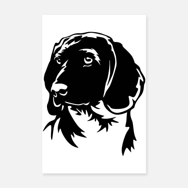 Bayerischer Gebirgsschweißhund Kopf Poster 20x30 cm