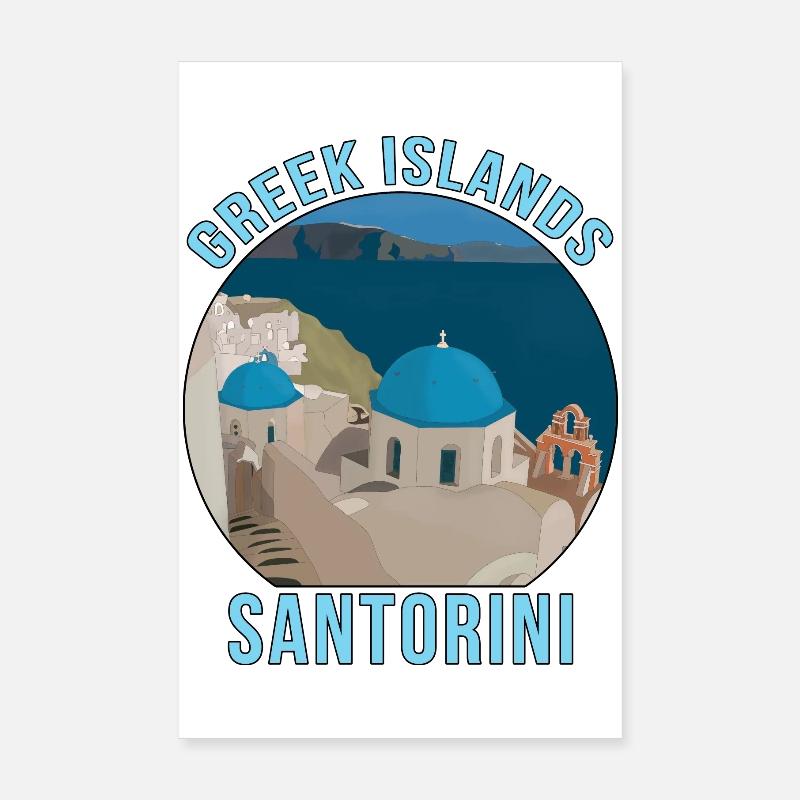 Îles grecques Santorin Poster 20 x 30 cm