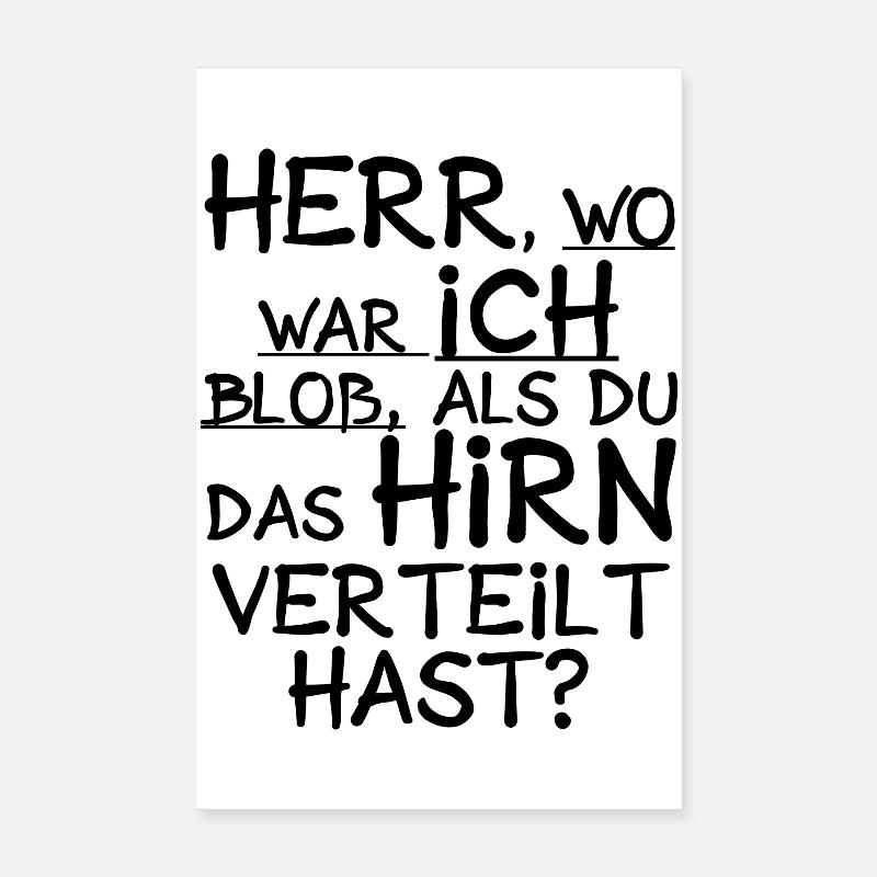 Hirn Gehirn Schlau Dumm Poster 20x30 cm