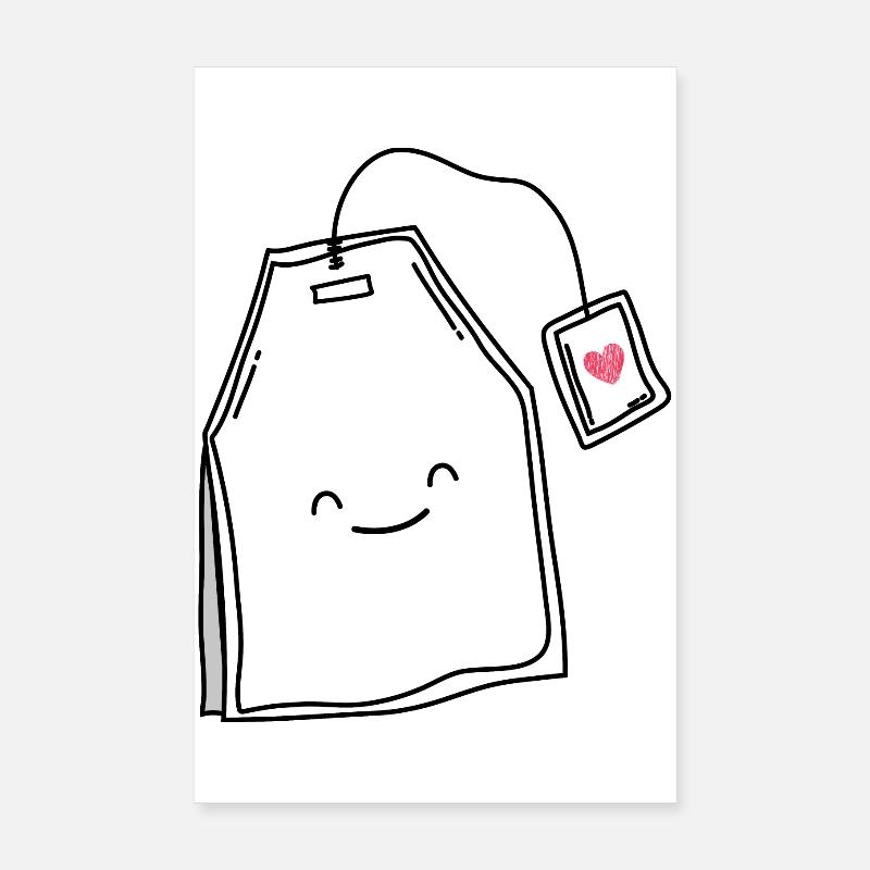 Tea lover tea smile Poster 8" x 12" (20x30 cm)