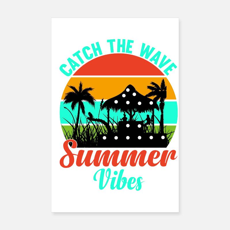 Summer Summer Catch the Wave Poster 8" x 12" (20x30 cm)
