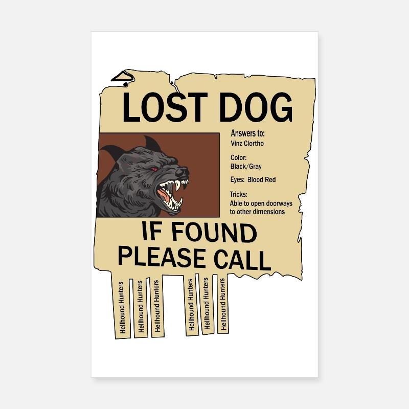 Hellhound disparu Poster 20 x 30 cm