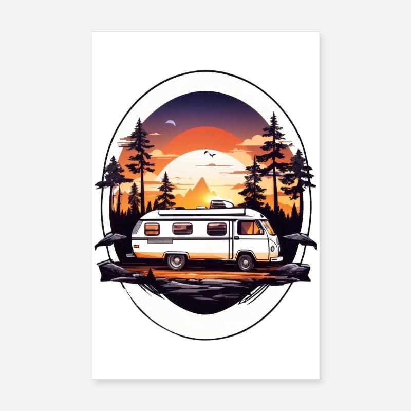 Campeur Poster 20 x 30 cm