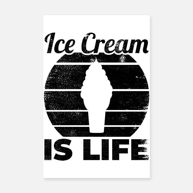 Vendeur de crème glacée disant Poster 20 x 30 cm