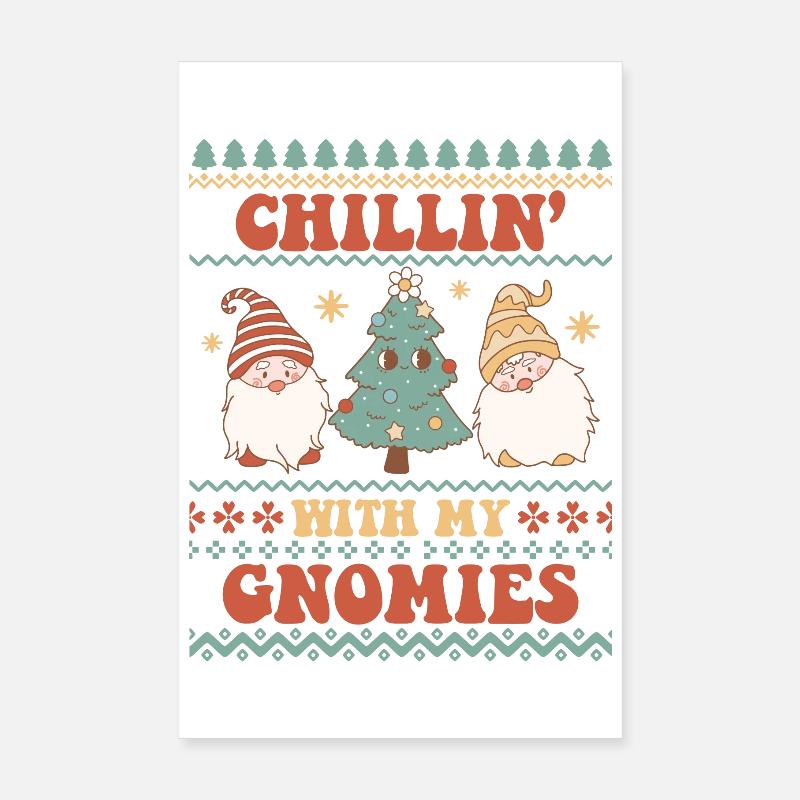 Hässlicher Weihnachtspullover - Poster 20x30 cm - Weiß