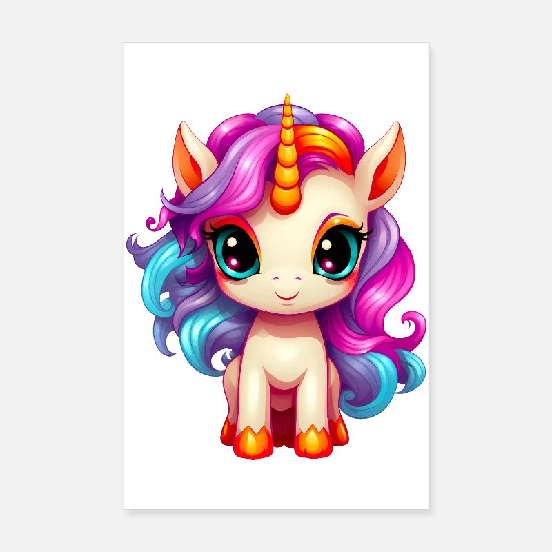 Bébé licorne Poster 20 x 30 cm