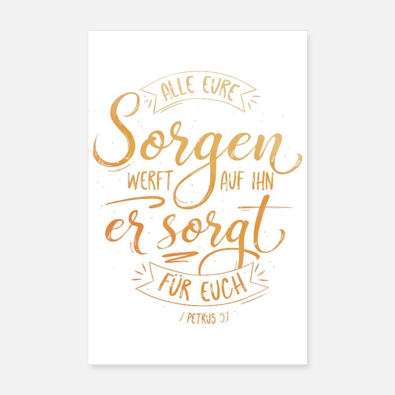 All eure Sorgen werft auf ihn Poster 20x30 cm