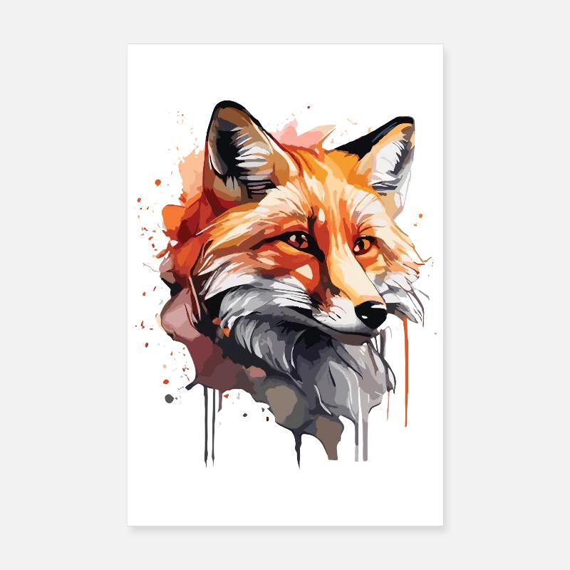 Cute Fox Poster 8" x 12" (20x30 cm)