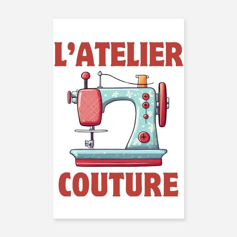sewing, sewing workshop, embroidery Poster 8" x 12" (20x30 cm)
