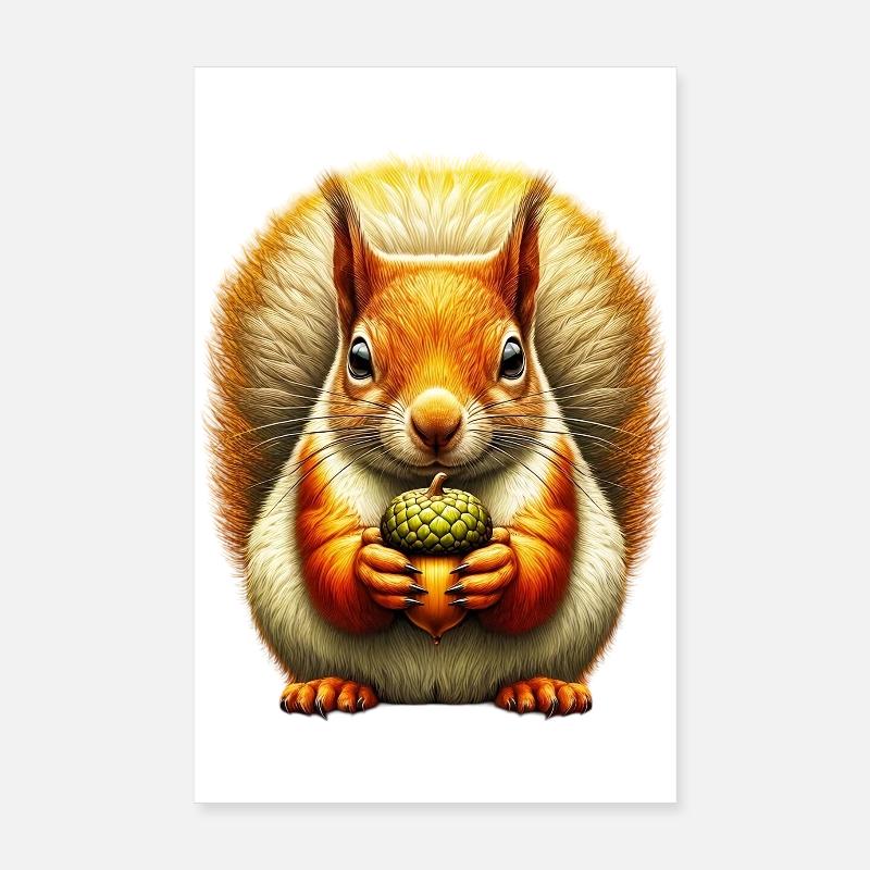 Écureuil Poster 20 x 30 cm