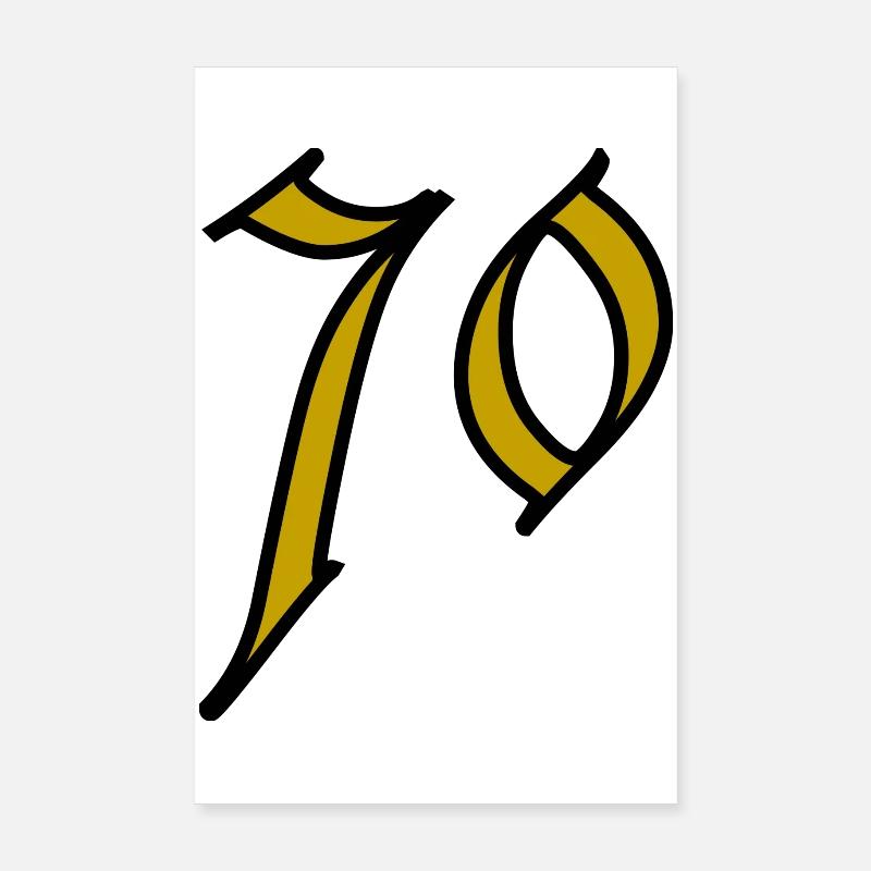 70. 70 ANS. 70e ANNIVERSAIRE. ANNIVERSAIRE 70 ANS. Poster 20 x 30 cm