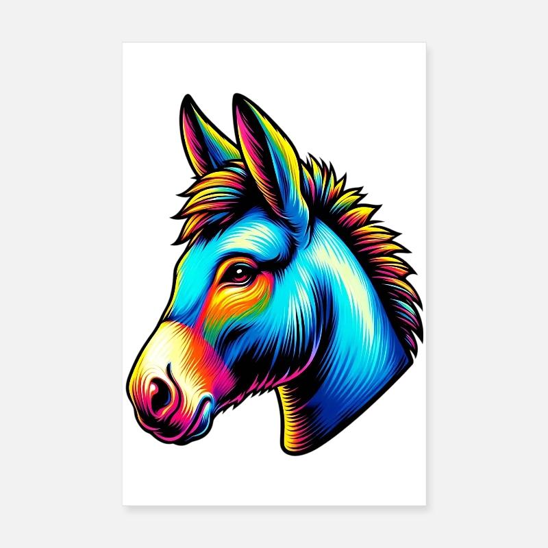 Donkey donkey pacifier mule Poster 8" x 12" (20x30 cm)
