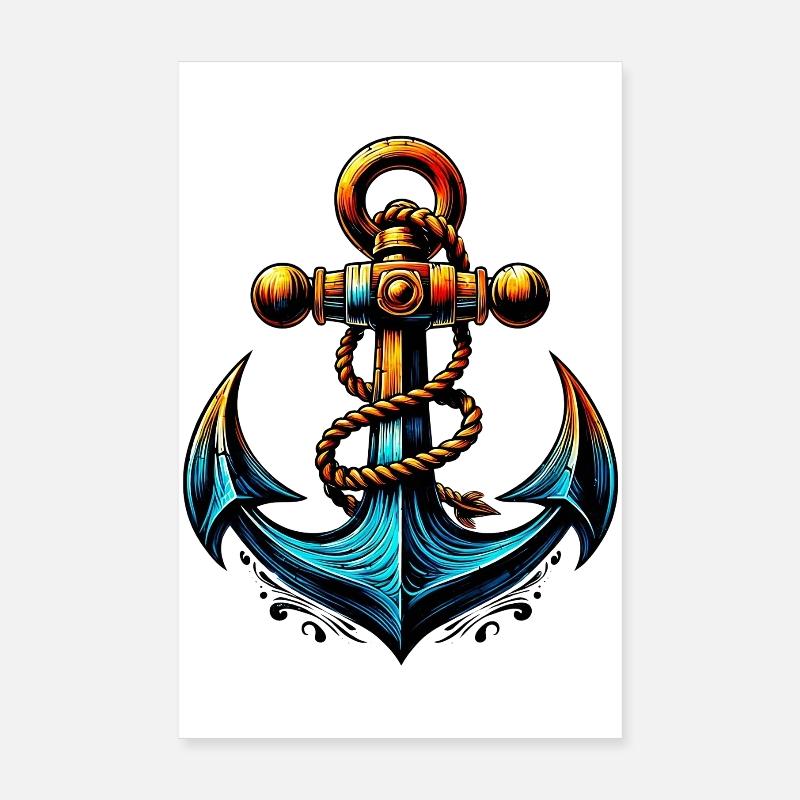 Ein Anker Poster 20x30 cm