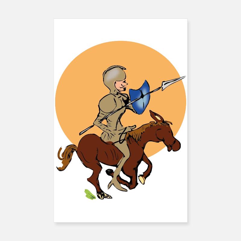 Knight on Horse Poster 8" x 12" (20x30 cm)
