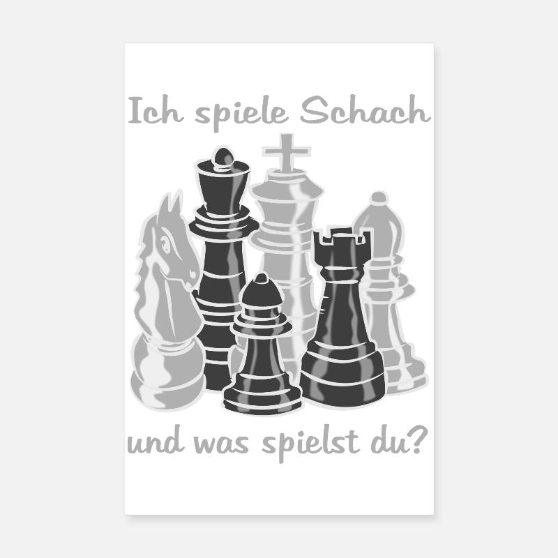 Schach figuren Poster 20x30 cm