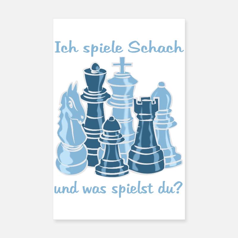 Schach figuren - Poster 20x30 cm - Weiß