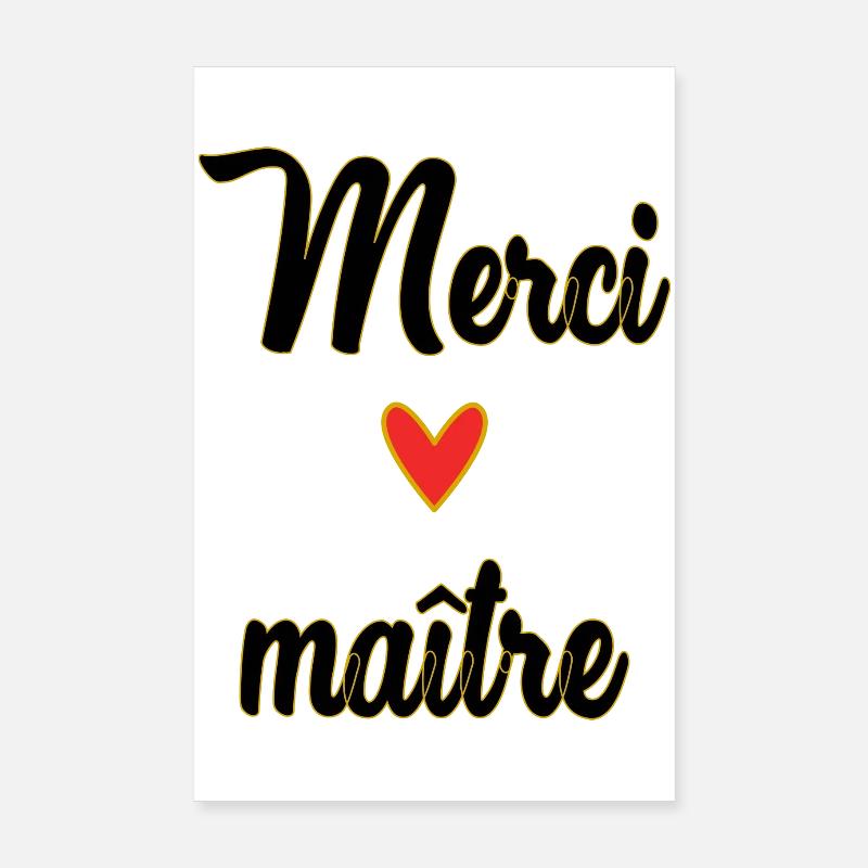 MASTER. MASTER. THANK YOU. THANK YOU, MASTER. MASTER Poster 8" x 12" (20x30 cm)