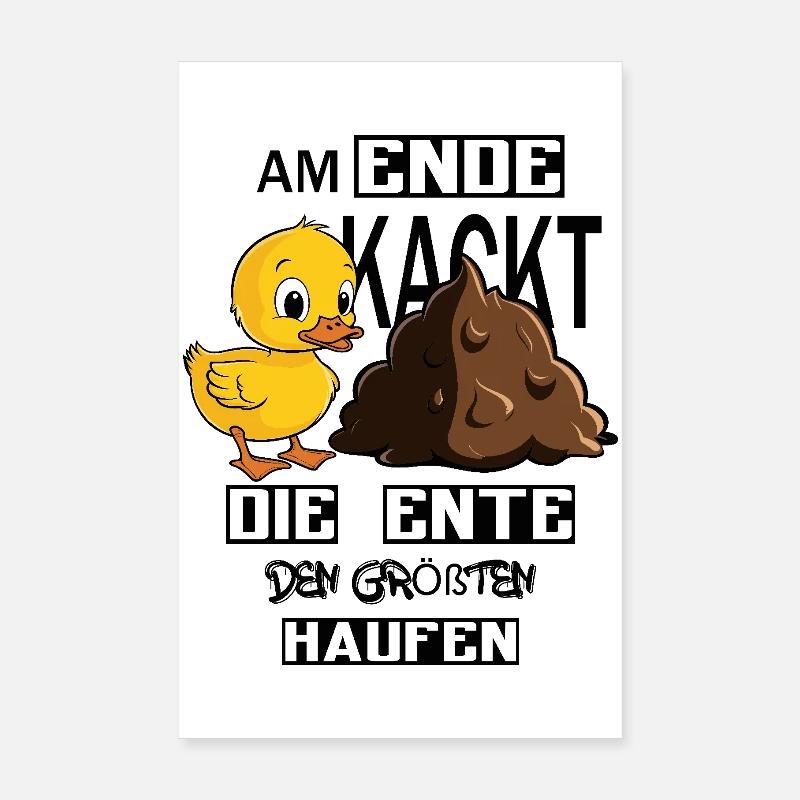 Duck poops ! Poster 8" x 12" (20x30 cm)