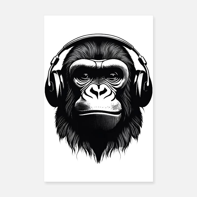 gorille, primate, singe Poster 20 x 30 cm